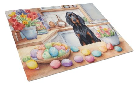 NEW Decorating Easter Gordon Setter Glass Cutting Board Decorative Tempered Glass Kitchen Cutting and Serving Board Large Size Chopping Board (Default: Default)